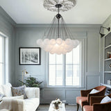 Lustre Salon Boule en Verre 80 cm