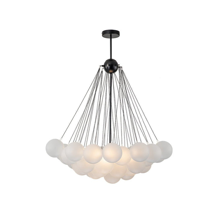 Lustre Salon Boule en Verre 80 cm