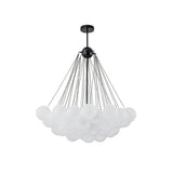 Lustre Salon Boule en Verre 80 cm