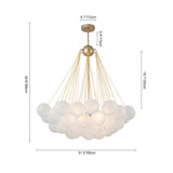 Lustre Salon Boule en Verre 80 cm