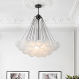 Lustre Salon Boule en Verre 80 cm