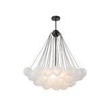 Lustre Salon Boule en Verre 80 cm