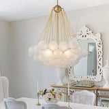 Lustre Salon Boule en Verre 80 cm
