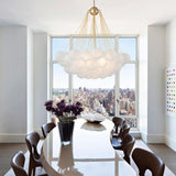 Lustre Salon Boule en Verre 80 cm