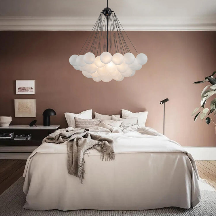 Lustre Salon Boule en Verre 80 cm