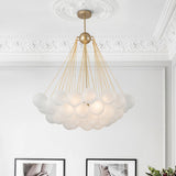 Lustre Salon Boule en Verre 80 cm
