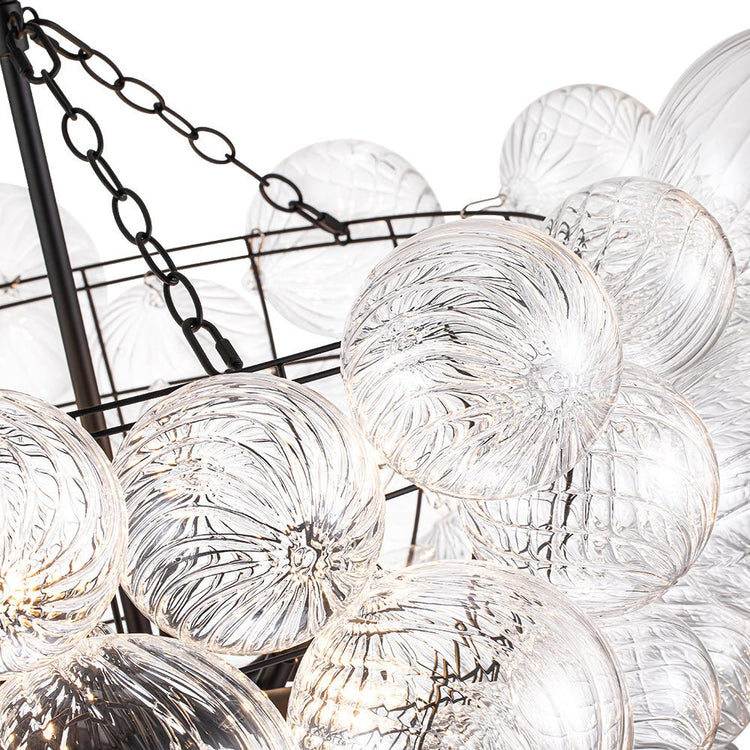Lustre Salon Boule en Verre 83 cm