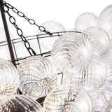 Lustre Salon Boule en Verre 83 cm