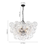 Lustre Salon Boule en Verre 83 cm