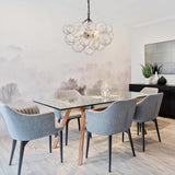 Lustre Salon Boule en Verre 83 cm