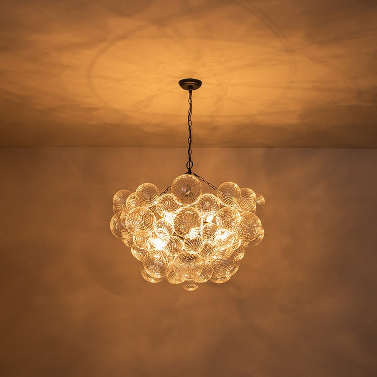 Lustre Salon Boule en Verre 83 cm