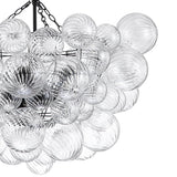 Lustre Salon Boule en Verre 83 cm