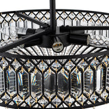 Plafonnier Cristal Taillé Tambour Semi-Encastré pour Cuisine