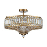 Plafonnier Cristal Taillé Tambour Semi-Encastré pour Cuisine