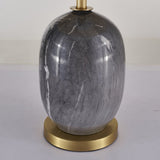 Base en céramique gris marbré avec socle laiton rond