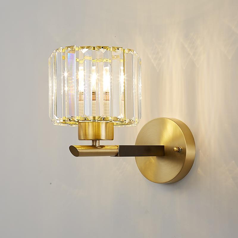 Applique Murale Chambre en Cristal 15 cm