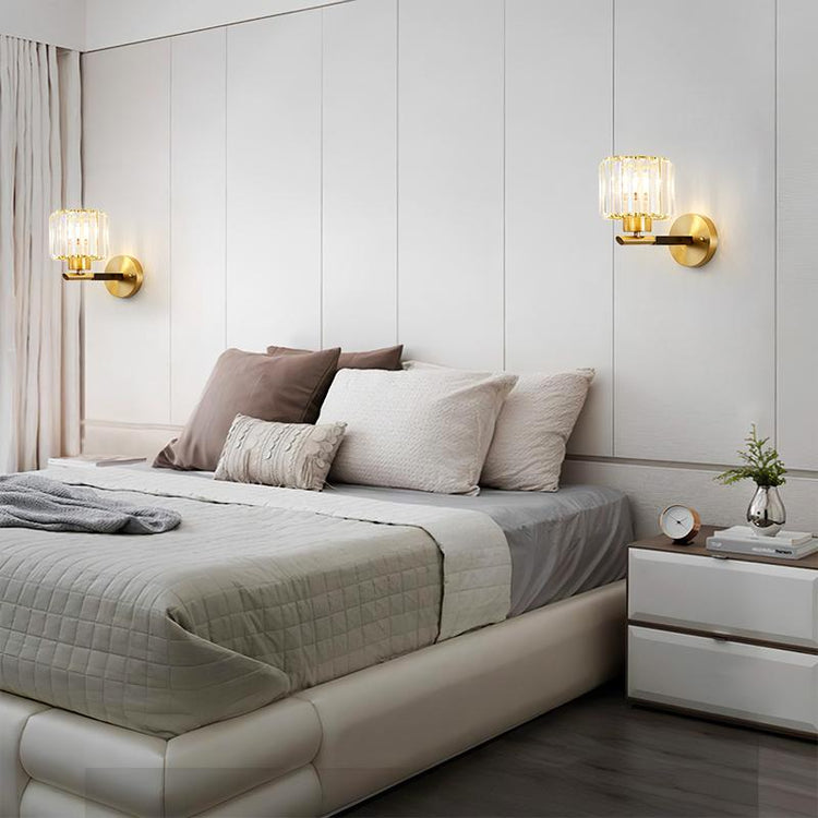 Applique Murale Chambre en Cristal 15 cm