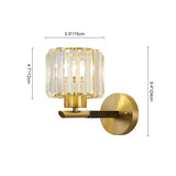 Applique Murale Chambre en Cristal 15 cm