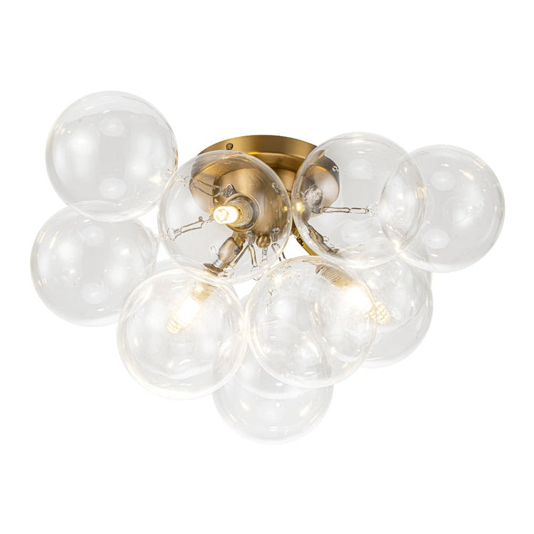 Plafonnier Salle de Bain Grappe en Verre 46 cm