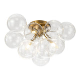 Plafonnier Salle de Bain Grappe en Verre 46 cm
