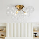 Plafonnier Salle de Bain Grappe en Verre 46 cm