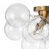 Plafonnier Salle de Bain Grappe en Verre 46 cm