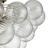 Plafonnier Verre Grappe Boule Semi-Encastré Fitting pour Salle de Bain