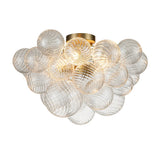 Plafonnier Verre Grappe Boule Semi-Encastré Fitting pour Salle de Bain