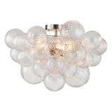 Plafonnier Verre Grappe Boule Semi-Encastré Fitting pour Salle de Bain