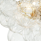 Plafonnier Salle de Bain Grappe en Verre 53 cm