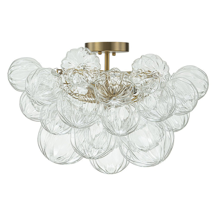 Plafonnier Salle de Bain Grappe en Verre 53 cm