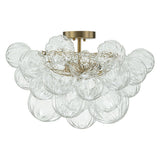 Plafonnier Salle de Bain Grappe en Verre 53 cm
