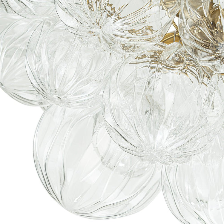 Plafonnier Salle de Bain Grappe en Verre 53 cm
