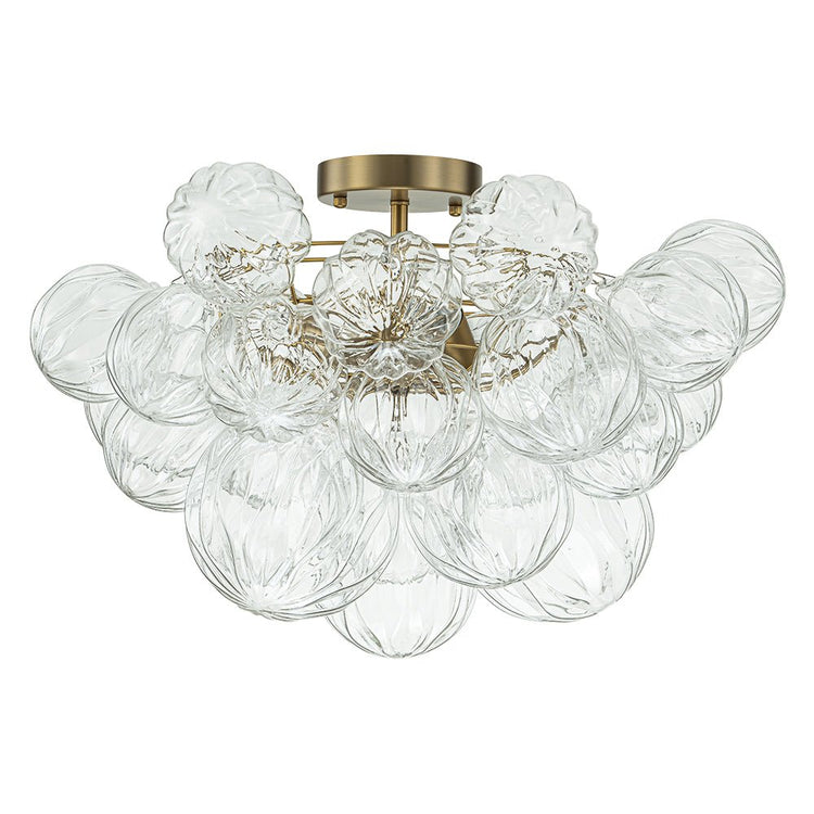 Plafonnier Salle de Bain Grappe en Verre 53 cm