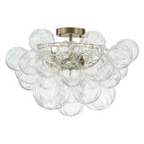 Plafonnier Salle de Bain Grappe en Verre 53 cm