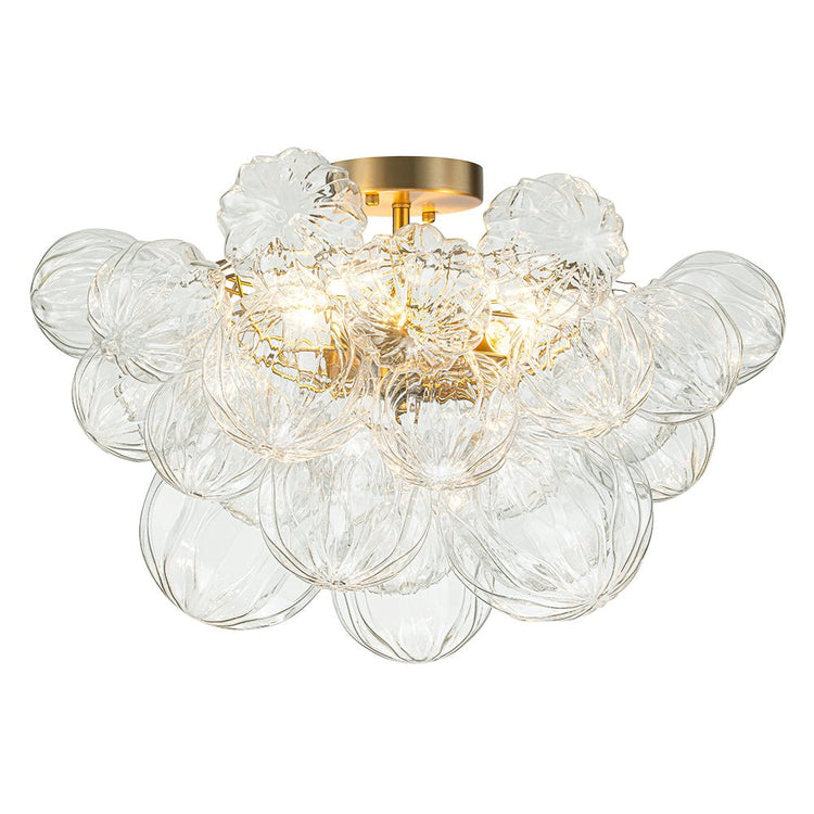 Plafonnier Salle de Bain Grappe en Verre 53 cm