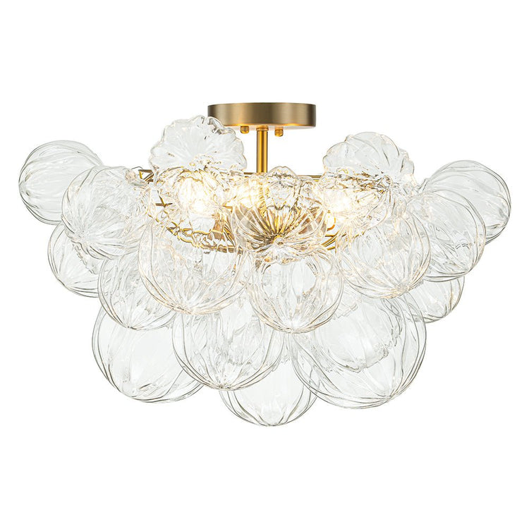 Plafonnier Salle de Bain Grappe en Verre 53 cm