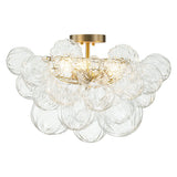 Plafonnier Salle de Bain Grappe en Verre 53 cm