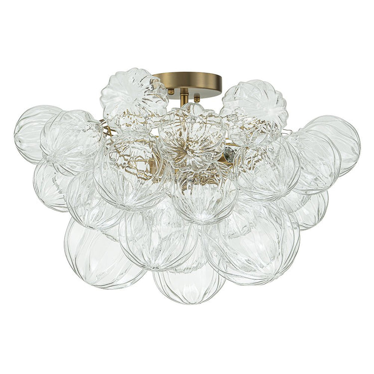 Plafonnier Salle de Bain Grappe en Verre 53 cm