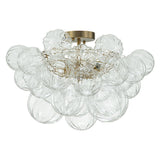 Plafonnier Salle de Bain Grappe en Verre 53 cm