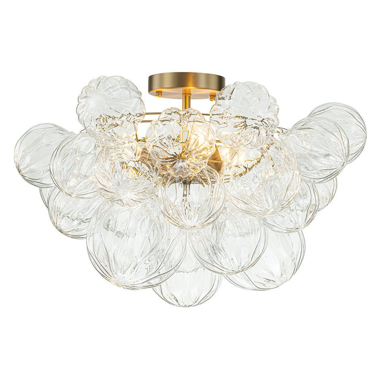 Plafonnier Salle de Bain Grappe en Verre 53 cm