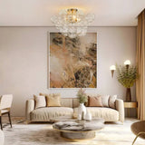 Plafonnier Salle de Bain Grappe en Verre 53 cm
