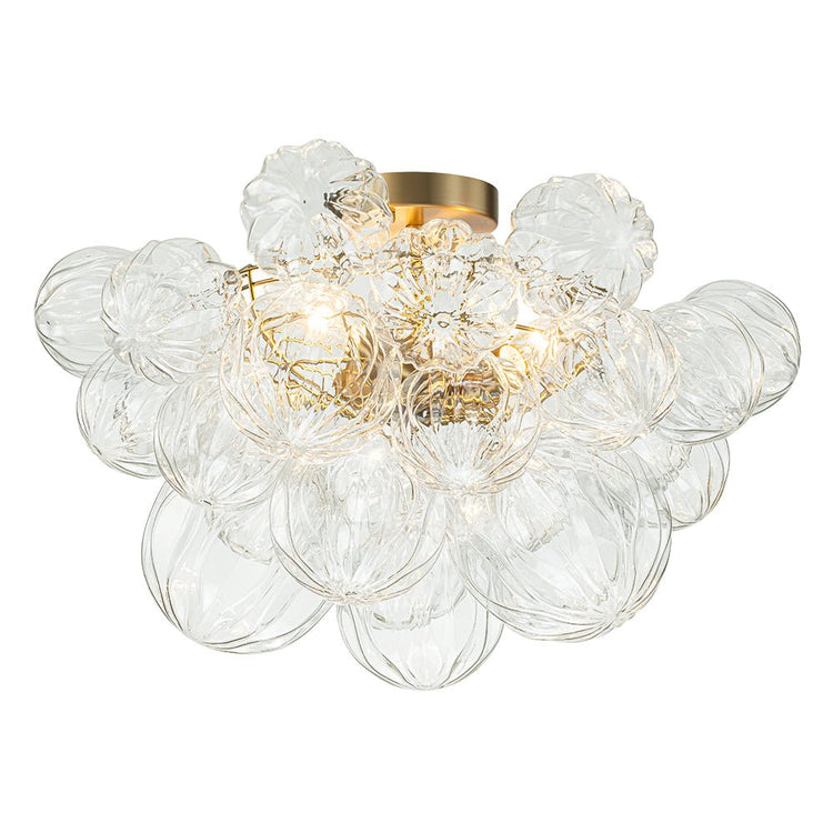 Plafonnier Salle de Bain Grappe en Verre 53 cm