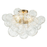 Plafonnier Salle de Bain Grappe en Verre 53 cm