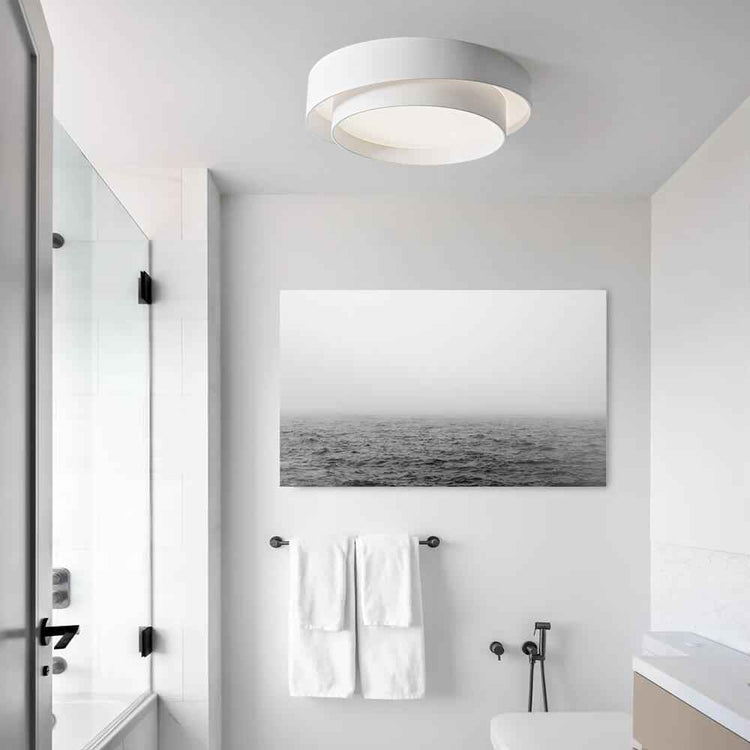 Plafonnier Concentric Anneaux Rond pour Salle de Bain