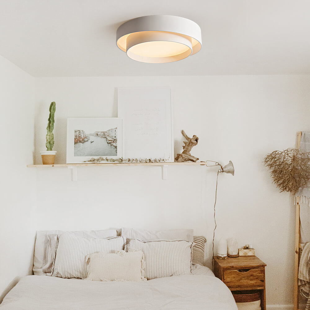 Plafonnier Concentric Anneaux Rond pour Salle de Bain