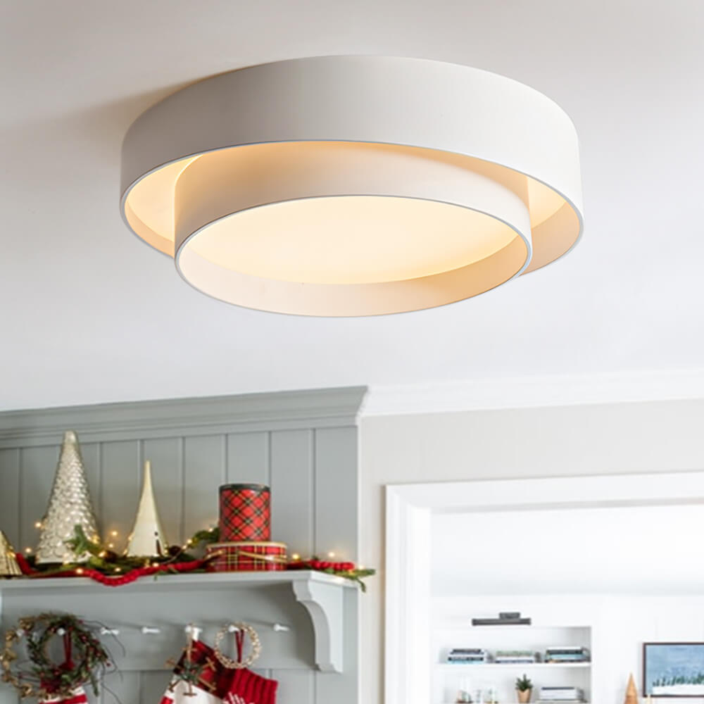 Plafonnier Concentric Anneaux Rond pour Salle de Bain