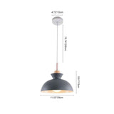 Suspension Luminaire Craftsman Style 1 Lumière Simple Dôme pour Salle à Manger