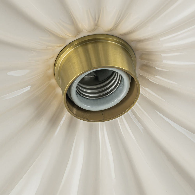 Plafonnier Salle de Bain en Laiton Crème