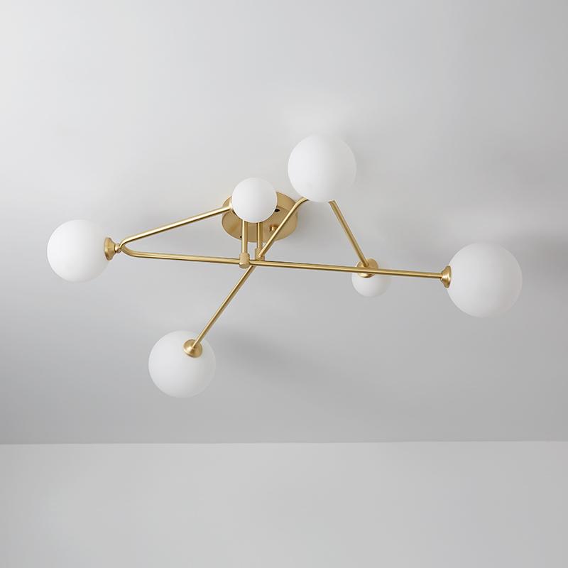 Lustre Cross Type Sputnik 6 Lumières Plafonnier pour Salon